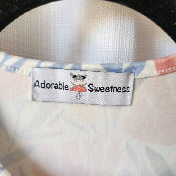 Adorable Sweetness Floral Sleeveless Kids Summer Dress with Ruffle Hem Size 6 - Picture 5 of 6